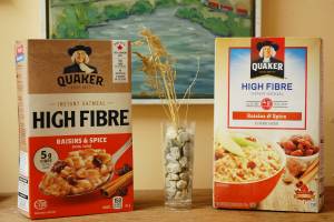 Shrinkflation at its finest: the box on the left, purchased c. 2019, contained 10 packets of oatmeal, while its modern iteration (l) contains only eight packets. They&rsquo;re not boasting about THAT on the label. (Barbara Roden/Ashcroft-Cache Creek Journal)